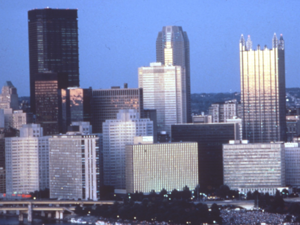 Vintage Views: One PPG Place (far right). (Courtesy of Vitro Architectural Glass)