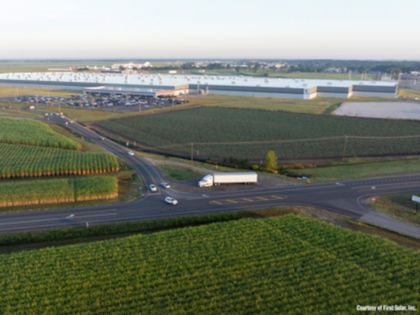 First Solar inaugurated its new fully vertically integrated manufacturing facility in Iberia Parish, Louisiana. The $1.1 billion facility spans approximately 2.4 million square feet and is about 11 times the size of the New Orleans Superdome.