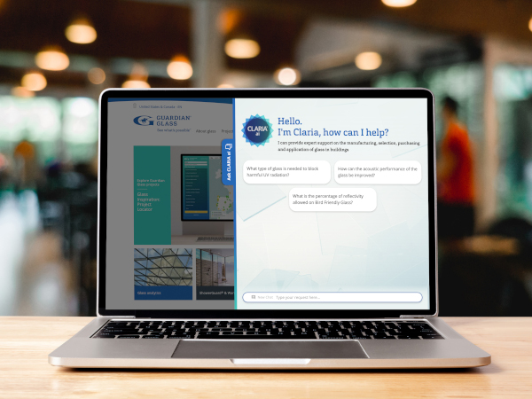 Guardian Glass launches CLARIA™: an AI-powered assistant to support customers with glass expertise