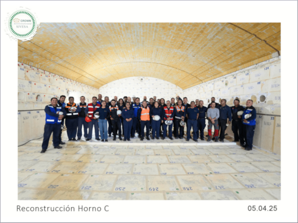 HORN successfully completes furnace repair for Crown Sivesa in Mexico