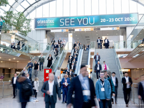 glasstec 2026 brings many new formats to the exhibition halls. Foto: © Messe Düsseldorf / Andreas Wiese