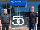 From the left: Steve Cuff, Executive Operations Manager, and Andrew Parker, Executive Director of Walshs Glass, Australia