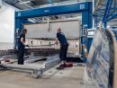 Glaston ScreenMax glass bending furnace at Finn Lamex in Finland