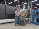 © LiSEC; Chris Jonely (AMSCO Equipment Specialist, left) and Curtis Liposcak (LiSEC Sales, right) in front of the VSA machine on the Velocity line