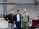 © LiSEC; Dragan Krusic (Production Manager), Enea Durollari (LiSEC) and Dejan Krusic (CEO) front of the new LiSEC BSV-45NK bender