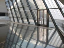Guardian jumbo-sized glass is featured on the Eli and Edythe Broad Art Museum at Michigan Sate University. Photo: Jason Meyers