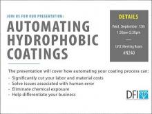 Exclusive Automating Hydrophobic Coatings Seminar in Key Spot at GlassBuild