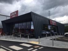 Full curtain wall shopfront job completed at new Costa Coffee store