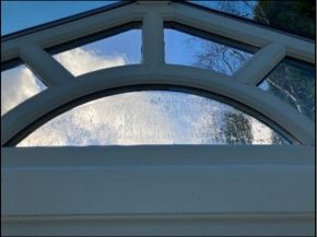 Double glazed unit with single-silver coating showing internal condensation (Courtesy Pilkington | NSG)