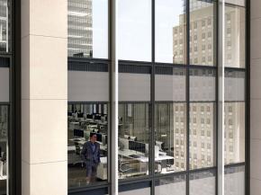Rendering of the renovated curtain wall. Courtesy of 1271 Avenue of the Americas www.1271aoa.com.