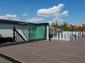 Flat roof top terrace access achieved using box rooflight
