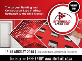 Interbuild Africa 15 - 18 August 2018 - opens next week