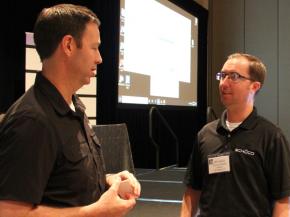 Matt Risinger, speaker, with Michael Marshall, Schuco