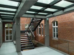 POLFLAM F REI 60 glass in ceilings on two floors in the revitalized building of the Oskar Kolberg Music School in Szczecinek.