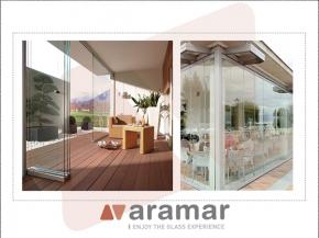 Glass terrace enclosures, available in Aramar