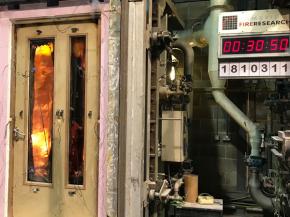 Timber fire door tests see Pyroguard glass excel