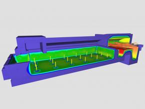 Computer modelings of a hybrid furnace and a full electric furnace.