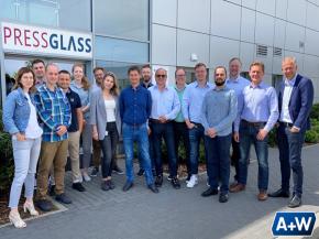 The teams from A+W and Pressglass are pleased with the successful kickoff meeting for the software partnership on the high-tech insulating glass project in Lithuania