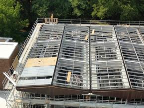 20,000 square feet of glass donated by Vitro Architectural Glass is being installed at the National Aviary in Pittsburgh, Pa.