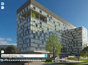 VitroSphere™ Digital Glass Simulator enables users to visualize and compare Solarban® glass products’ color, transparency and reflectance on different building types at various times of day and from both the interior and exterior of the building.