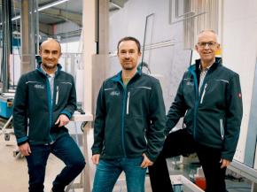 From the left, Thomas Herzog, Andreas Herzog, Jr. and Andreas Herzog, Sr., Managing Directors of Glas Herzog