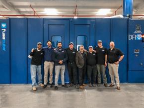 Glassfab and DFI team with FuseCube™ Flex 125 glass coating machine that automates application of Diamon-Fusion® glass treatment to shower doors, glass railings, IGUs, and much more