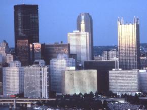 Vintage Views: One PPG Place (far right). (Courtesy of Vitro Architectural Glass)