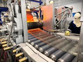 First Glass Successfully Rolled from Experimental Furnace First Glass Successfully Rolled from Experimental Furnace
