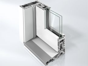 Thanks to the use of identical parts, the removal of additional machining and profile lengths which are optimised for cutting, the fabrication of the Schüco EasySlide – New Generation is efficient and economical. Image: Schüco International KG