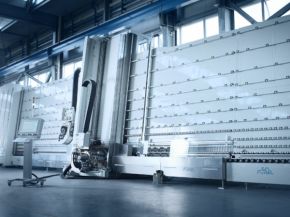 Forel FG Fast Grinder Machine for automated glass edge grinding in an industrial facility