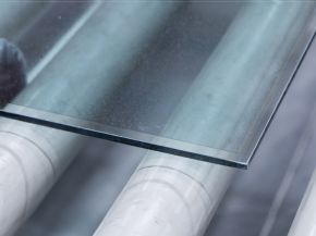 EcoArmor™ Protective Topcoat by Vitro provides protection all the way to the furnace.  (Courtesy of Vitro Architectural Glass)