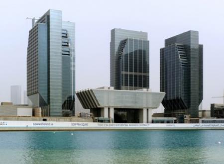 The Abu Dhabi Financial Center/Sowwah Square is located in the Abu Dhabi Central Business District,a 570,000 square metre development comprising of four luxury high-rise towers incorporating office spaces,a retail area and the new Abu Dhabi Stock Exchange