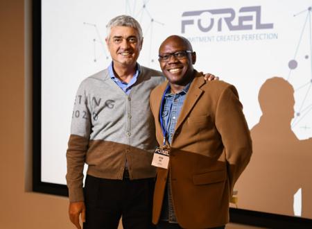 Stefano Salvian (Sales Director and member of the Board) and Afam Ike