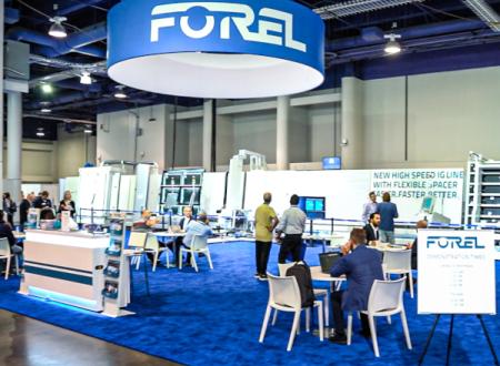Forel exhibits an IGU line with thermoplastic applicator at GlassBuild
