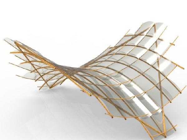 Structural analysis of bending bamboo and thin glass