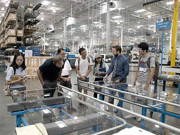 CRL-U.S. Aluminum Hosts University of Florida School of Architecture Plant Tour in Los Angeles