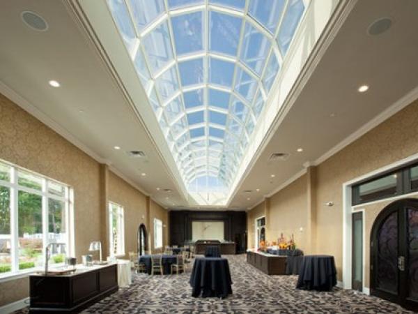 The Waterfall event center features endless skylight provided by Super Sky, finished by Linetec The Waterfall event center features endless skylight provided by Super Sky, finished by Linetec