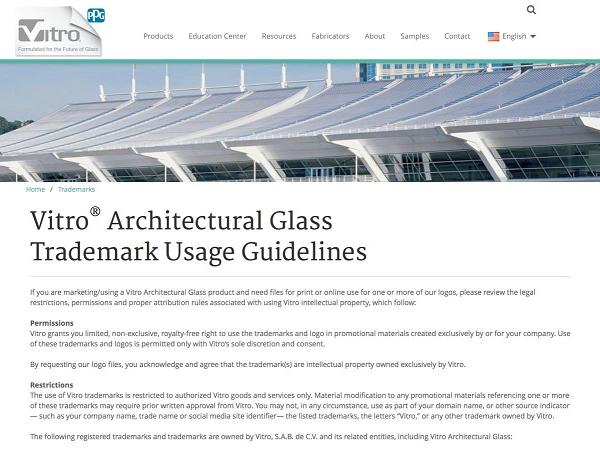 Vitro Architectural Glass adds online trademark and logo usage guidelines