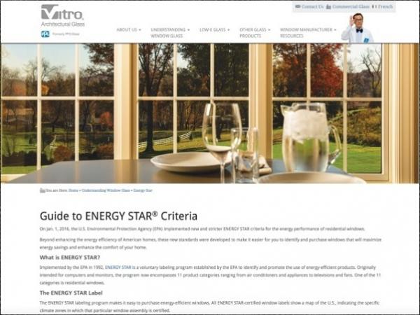Vitro Architectural Glass launches online ENERGY STAR information guide for residential windows