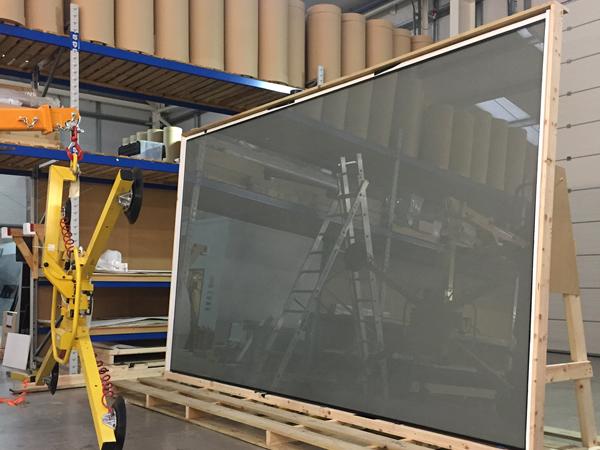 Getting ready to load the Digital Glass screen for dispatch