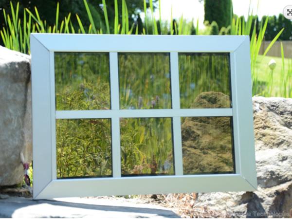 Natural view showing transparency of SolarWindow™ electricity-generating coating