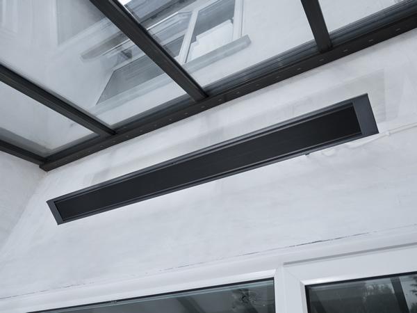Verandah with Ecosun Terrace Heater | Prefix Systems