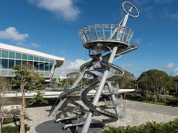 Aventura Slide Tower Features Hurricane-Rated Glass Aventura Slide Tower Features Hurricane-Rated Glass