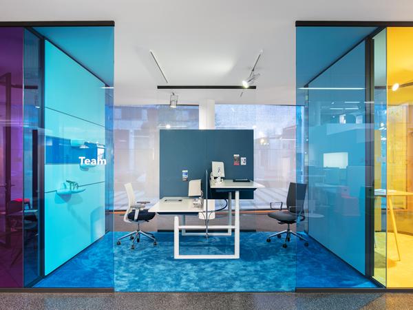Example of a communicative team workspace Example of a communicative team workspace