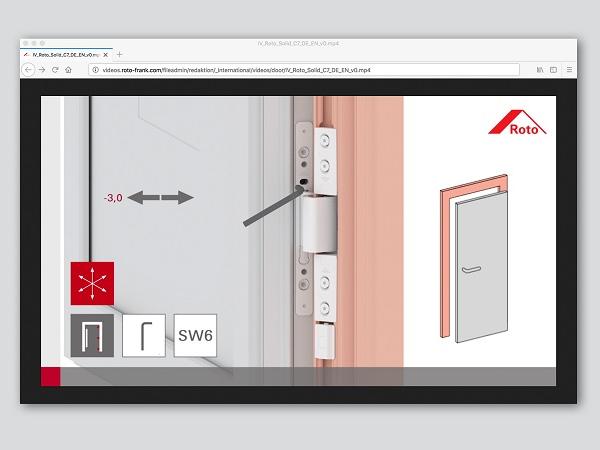 Roto’s new door hinge impresses with innovations: foolproof installation with “Roto Solid C”