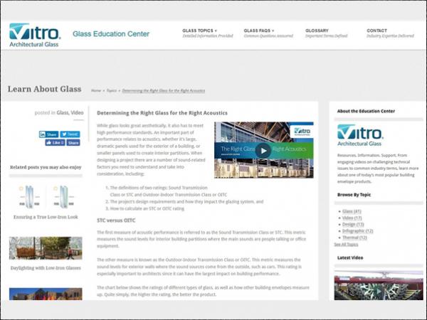 Vitro Glass Education Center adds three updated videos