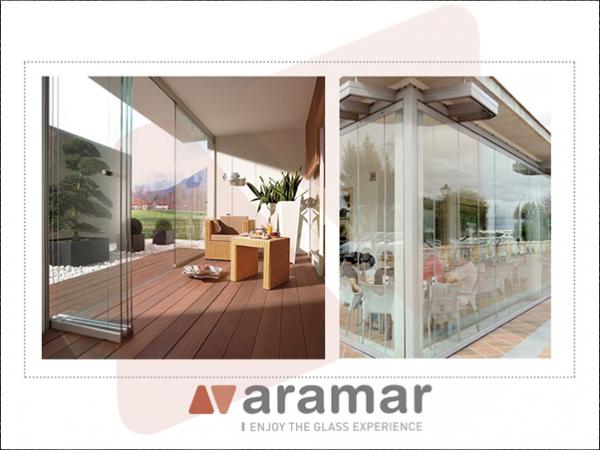 Glass terrace enclosures, available in Aramar