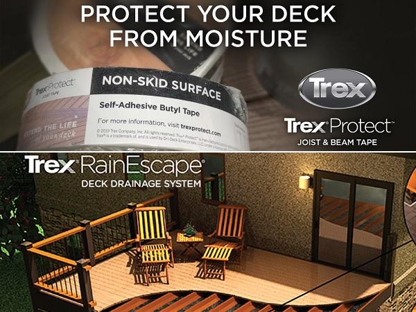 Protect Your Deck From Moisture With Trex® RainEscape® And Trex® Protect™