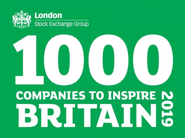 Unique Window Systems included in 1000 Companies to Inspire Britain 2019