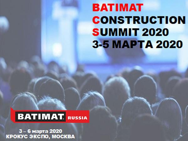 BATIMAT Construction Summit 2020, march 3-5